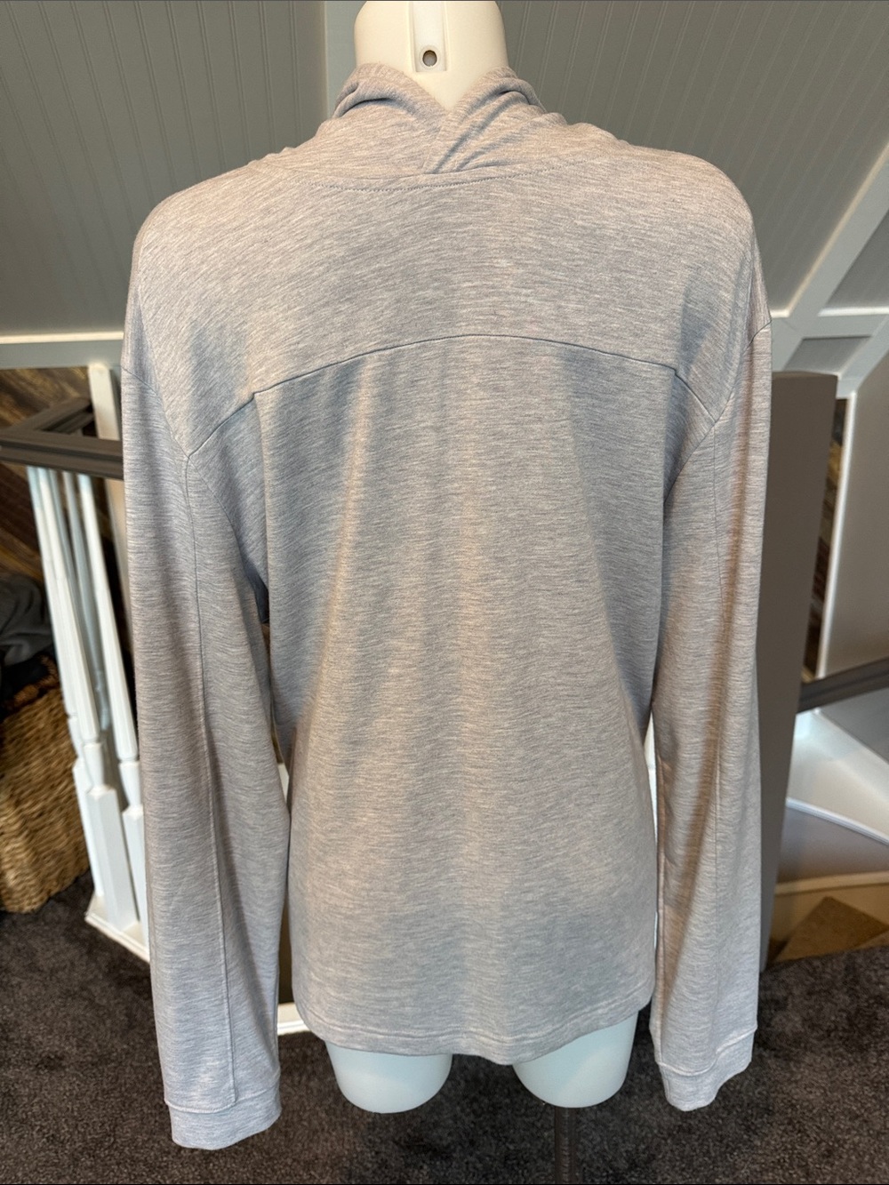 johnnie-O Light Heather Gray Long-Sleeve Hoodie